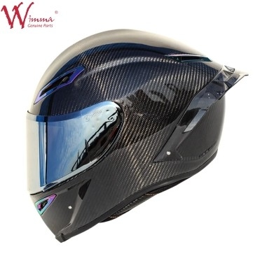 Casque de moto à visage complet en fibre de carbone rétro Excellente ventilation Confort et forme